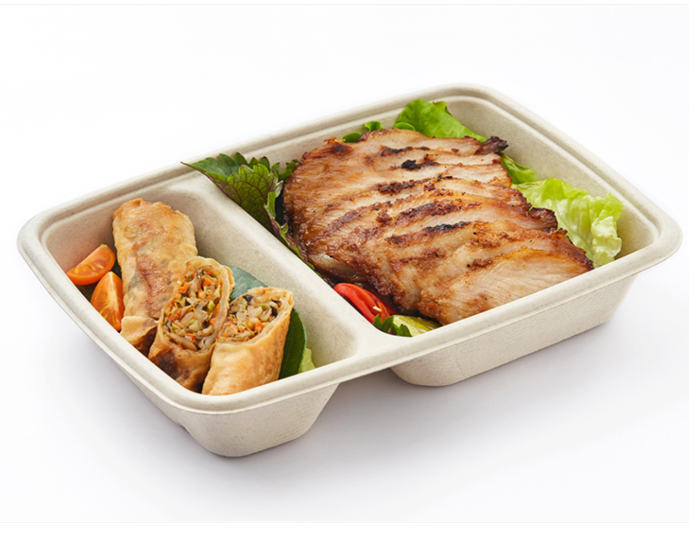 Pulp 2-Comp Rectangular Tray 6x9"