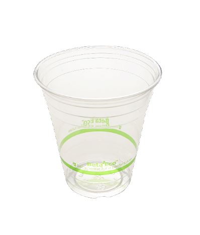RPET Green Stripe Cold Drinking Cup 12-14oz
