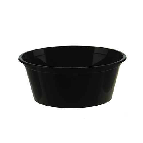 Round Black Plastic Container C10/300ml Ozi Hygiene and Packaging