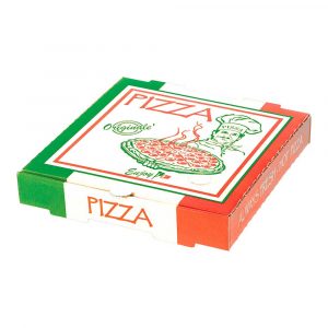 Brown Printed Pizza Box 10"