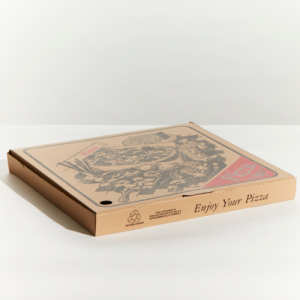 Brown Printed Pizza Box 15"